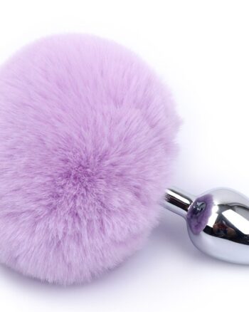 Metal Bunny Tail Butt Plug