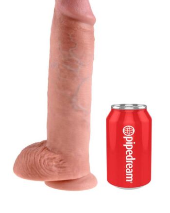 King Cock - 11" Cock w Balls Flesh
