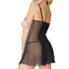 Sheer Hourglass Lace Up Babydoll