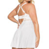 Plus Size Scalloped Lace White Babydoll
