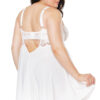 Plus Size Scalloped Lace White Babydoll