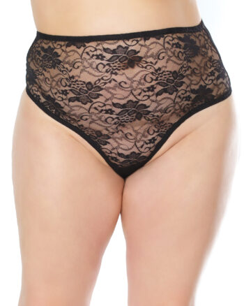 High Waisted Lace Thong