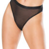 High Waisted Sheer Crotchless Panty