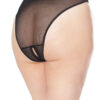 High Waisted Sheer Crotchless Panty