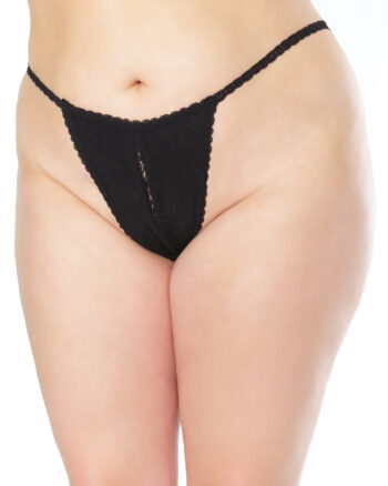 High Leg Crotchless Panty