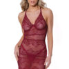 Merlot Lace Roses Underwire Chemise