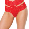 High Waisted Lace Thong