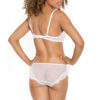 White Lace Up Cut-Out Crotchless Teddy
