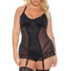 Black Lace Up Back Chemise