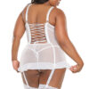 White Lace Up Back Chemise