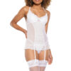 White Lace Up Back Chemise