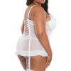 White Lace Up Back Chemise