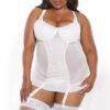 White Lace Up Back Chemise