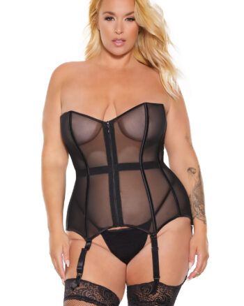 Sexy Sheer Zip Up Corset