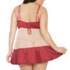 Nude Merlot Satin See-Through Babydoll