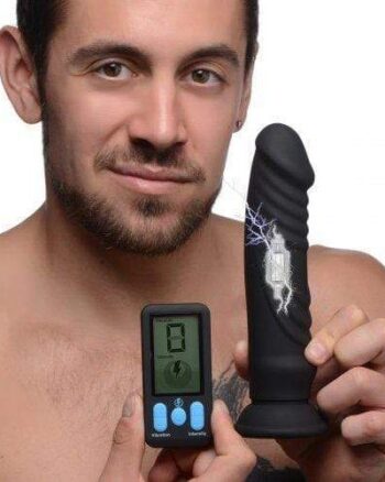 Zeus E-Stim Pro - E-Stim & Vibrating Silicone Shock Dildo
