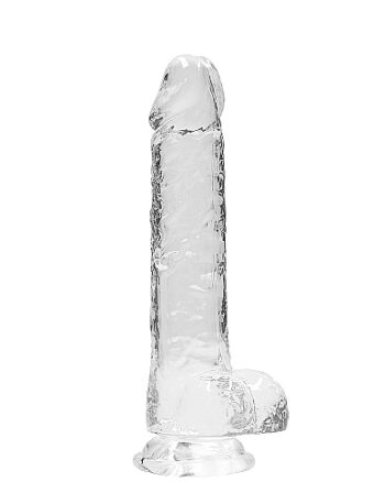 Shots - RealRock - Realistic Dildo with Balls 8"/21cm - Clear