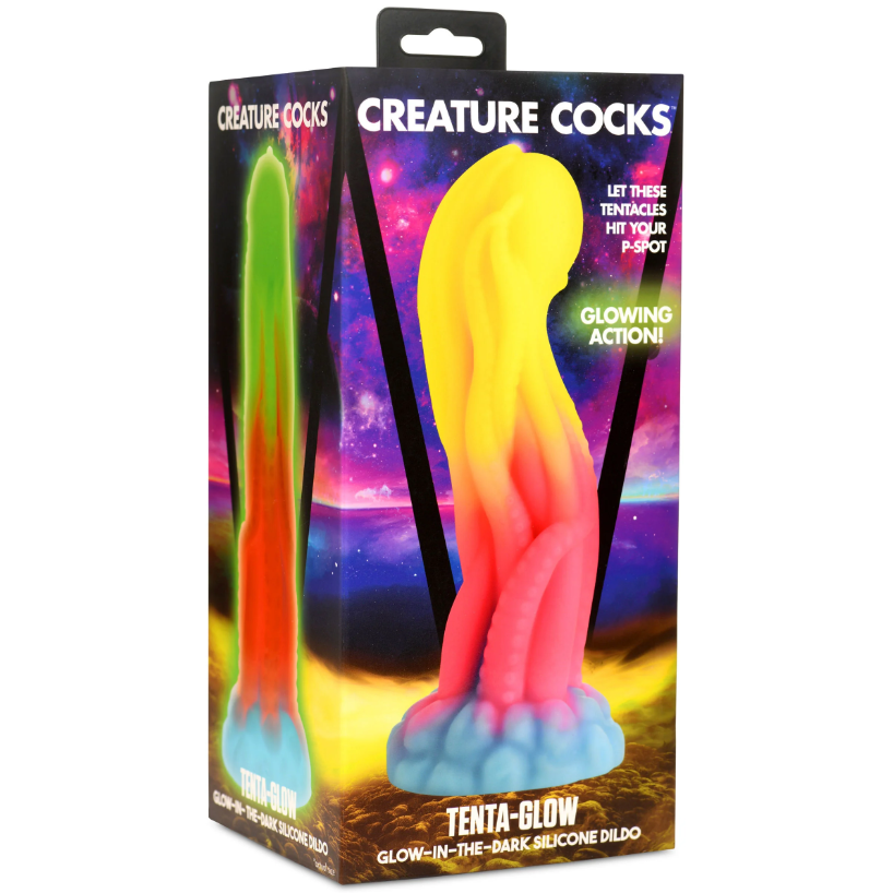 Creature Cocks - Glow-In-The-Dark Tenta-Glow Silicone Dildo