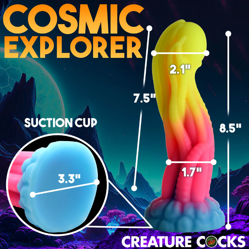 Creature Cocks - Glow-In-The-Dark Tenta-Glow Silicone Dildo