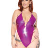 Fuchsia Vinyl High Leg Teddy