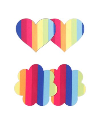 NS - Pretty Pasties - Rainbow Heart & Flower 2 Pack