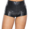Pinstripe Wetlook Booty Shorts