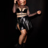 Pleated Wetlook Skort