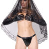 Black Lace & Mesh Veil