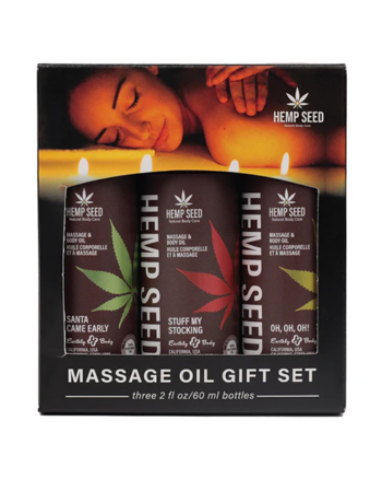Hemp Seed - Gift Set of Three Holiday Massage Oils 2024