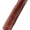 King Cock 10" Vibrating Stiffy Brown