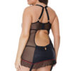 Red Rose Black Mesh Chemise