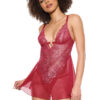 Ruby Shimmer Babydoll & Thong Set
