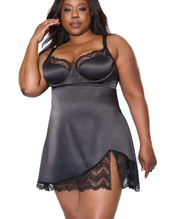 Sensual Satin Side Slit Chemise