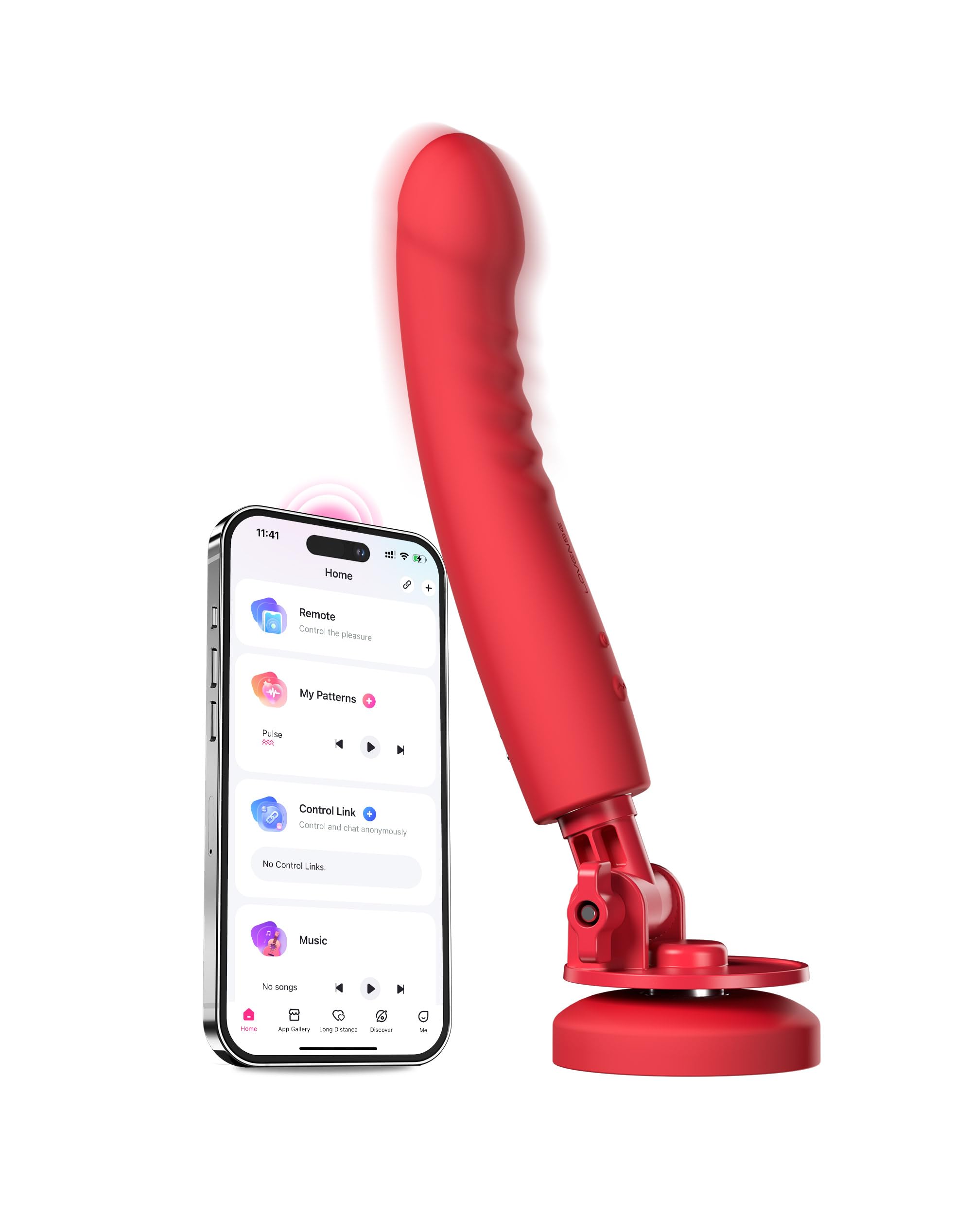 Lovense - Mission 2 Vibrating Suction Cup Dildo