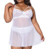 Elegant Floral Lace Babydoll Set