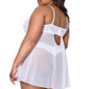 Elegant Floral Lace Babydoll Set