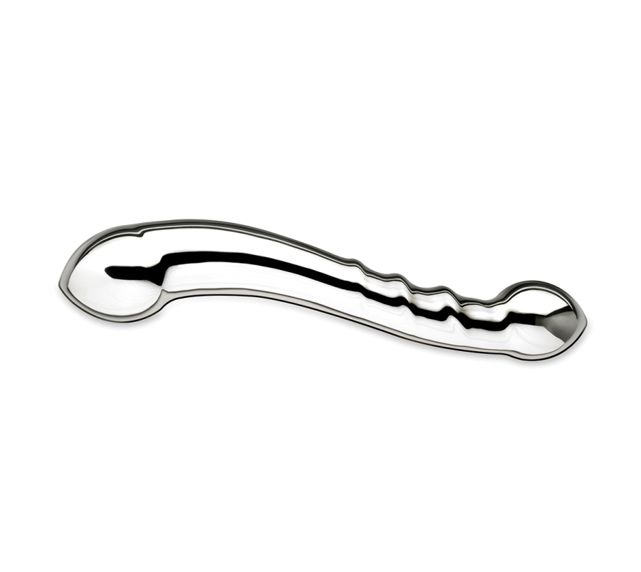 J-Curve Silver Twister Stainless Steel Dildo