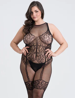 Fifty Shades - Captivate - Plus Size Lacy Bodystocking